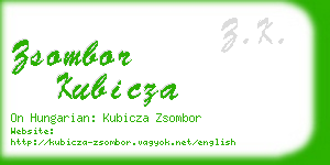 zsombor kubicza business card